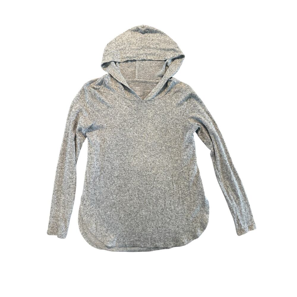 Aerie Just Add Leggings Gray Hoodie Women’s Small Soft Knit Sweater Long Sleeve - Picture 2 of 7